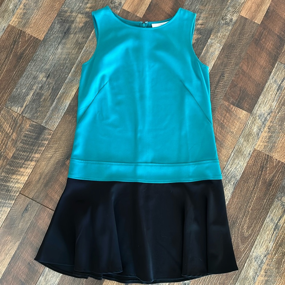 Teal & Black color block, Loft dress size 10
